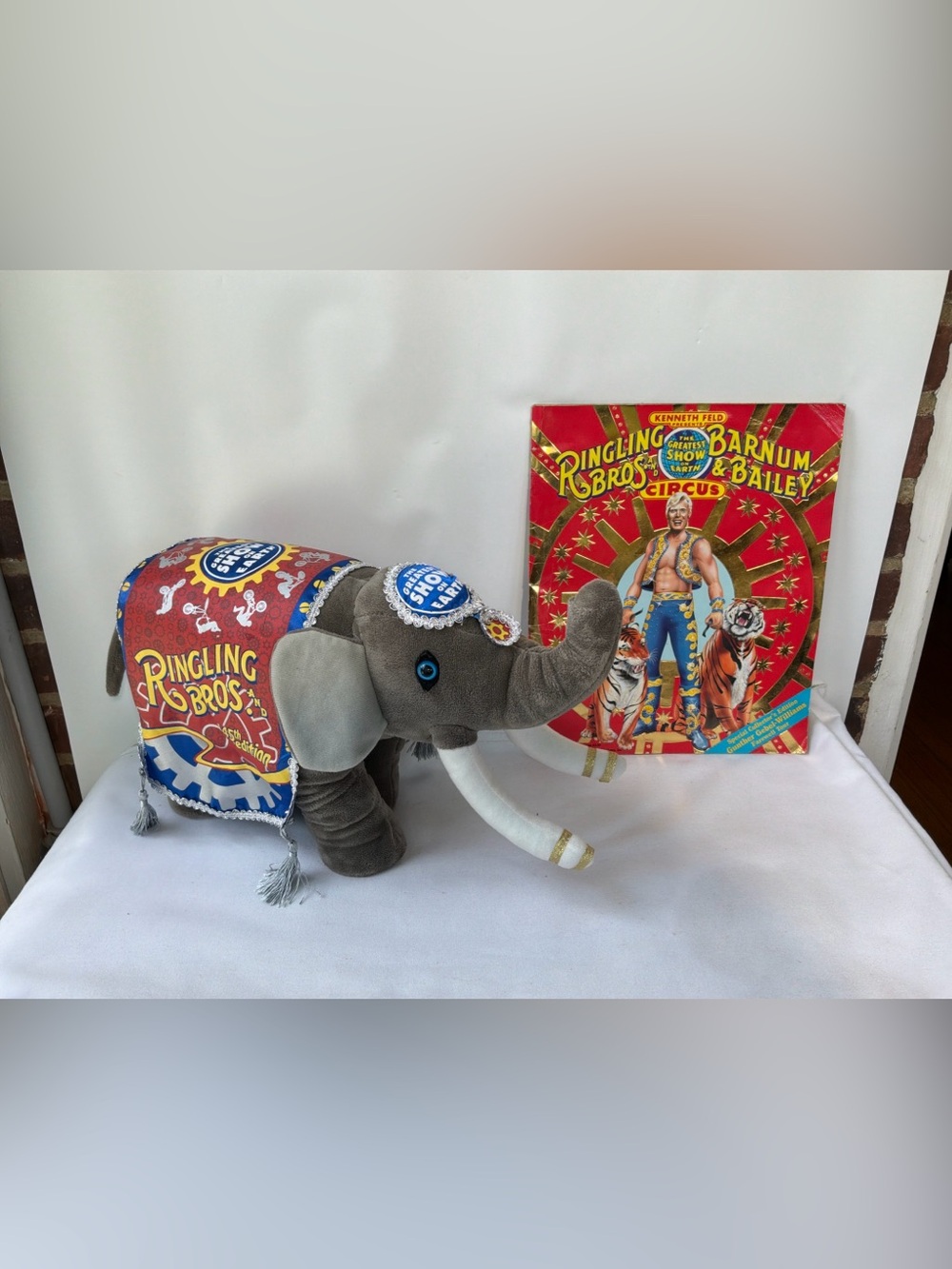 Ringling Bros & Barnum & Bailey Circus 145th Edition Stuffed Elephant W/ Program